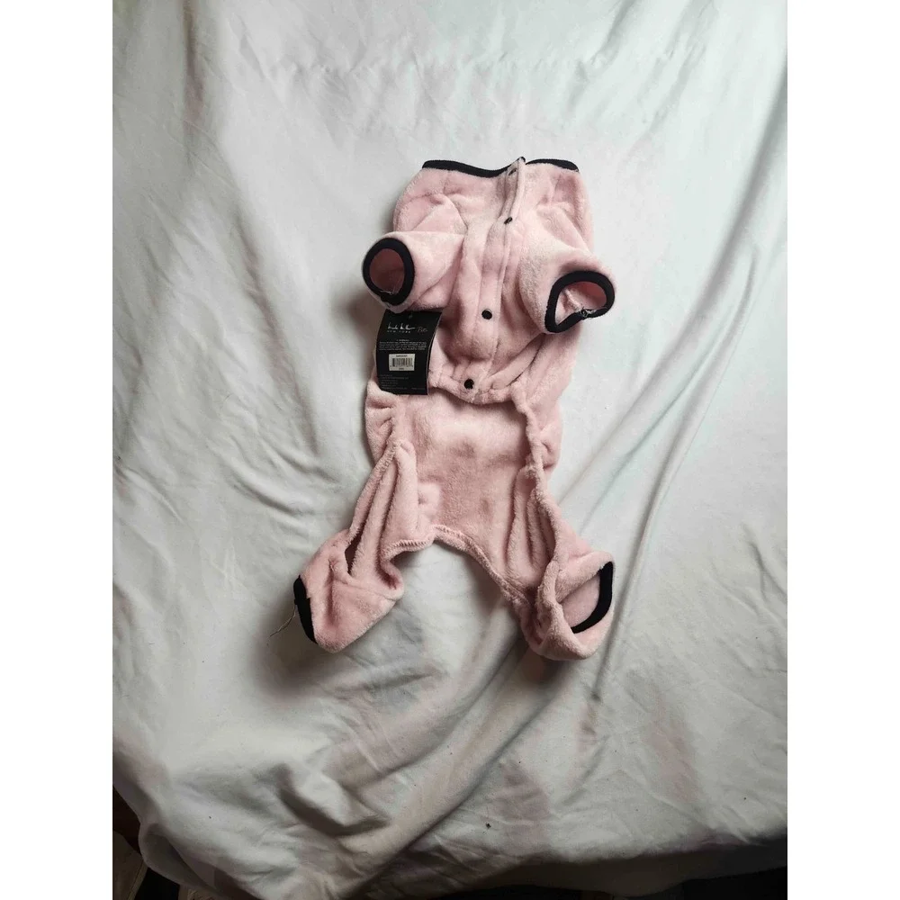 Nicole Miller New York Pet Apparel‎ Pajamas Medium Pink Velour Dog Cat NWT